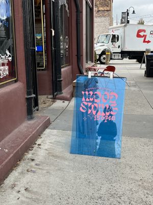 On front street   at Old Crow Coffee Co. & Moodswing Coffee in New Westminster