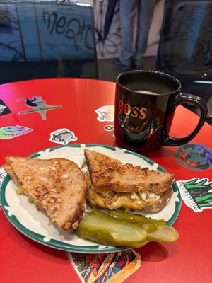 Grilled chez
Oat latte (oat milk is free of charge😍) at Old Crow Coffee Co. & Moodswing Coffee in New Westminster