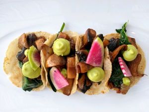 Tacos de Hongos at Venazu in Punta De Mita