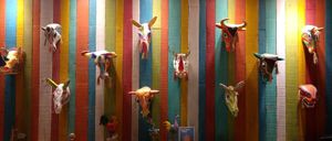 In the dining room at Venazu in Punta De Mita