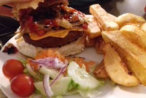 Vegan grill burger. at The Vegan Grill in Croydon