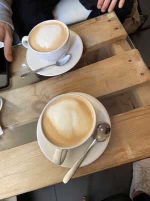 Soy cappuccinos  at Dulces Dreams in Malaga