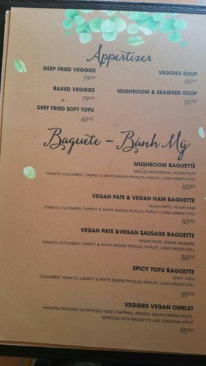 Vegan menu p5 at Like Coffee in Cat Ba