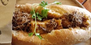 Banh Mi baguette - Spicy tofu at Like Coffee in Cat Ba