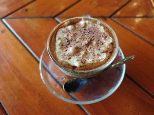 Egg coffee at Like Coffee in Cat Ba