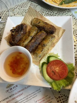 Fried spring rolls  at Like Coffee in Cat Ba
