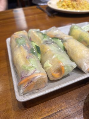 Vegan spring rolls (tofu and avocado)   at Like Coffee in Cat Ba
