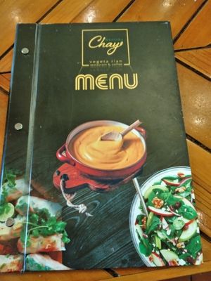 Vegan/vegetarian menu at Like Coffee in Cat Ba