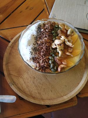 I asked to take the banana out of the smoothie and they did(: at Like Coffee in Cat Ba