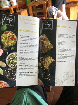 Vegetarian menu  (only sometimes available) at Like Coffee in Cat Ba