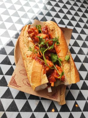 Tofu ban mi! at Like Coffee in Cat Ba