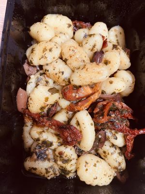 Gnocchi pesto, sundried tomato and olives   at Arrivederci Pizzeria in Milton