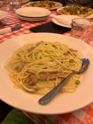 Carbonara  at Arrivederci Pizzeria in Milton