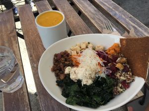 Lunch menu with a small soup at Hibiscus in Toronto
