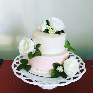 Vanilla with vanilla icing baby shower cake at You Eat I Bake in Myrtle Beach