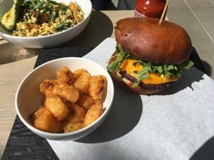 The Sunny Side Breakfast Sandwich at Virtuous Pie - UBC in Vancouver
