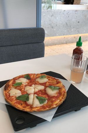 A pizza margherita that perhaps even my Italian friend might approve. at Virtuous Pie - UBC in Vancouver