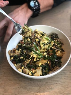 The Cure Brunch Bowl at Virtuous Pie - UBC in Vancouver