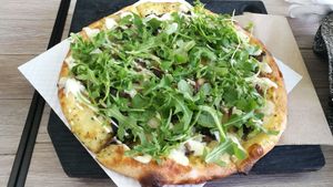 Superfunghi pizza at Virtuous Pie - UBC in Vancouver