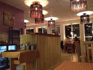 Inside restaurant at Muei's ThaiFood in Svendborg