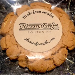 Vegan/GF Peanut butter cookie.   at Plaza Cafe in Santa Fe