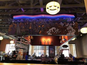 Nice decor at the bar! at Plaza Cafe in Santa Fe