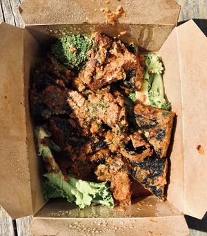 Fireworks  at Merit Vegan Restaurant in Sunnyvale