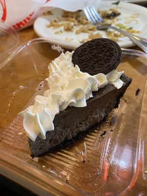 Oreo cheesecake at Merit Vegan Restaurant in Sunnyvale