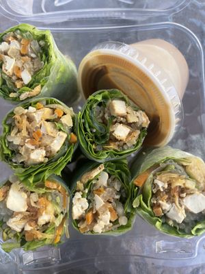 Fresh spring rolls—peanut sauce not good  at Merit Vegan Restaurant in Sunnyvale
