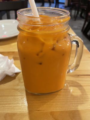 Thai tea  at Merit Vegan Restaurant in Sunnyvale