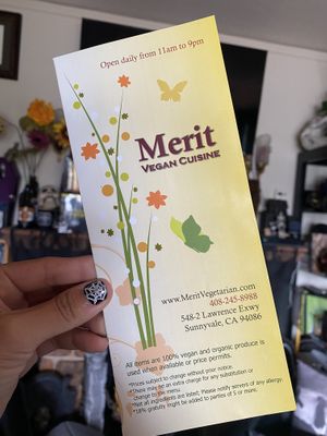 OG Vegan Restaurant Take Away Menu (Stored for Years)😅 #Veganuary at Merit Vegan Restaurant in Sunnyvale