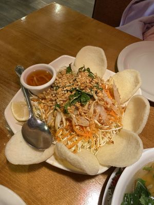 Lotus root salad — refreshing and crunchy  at Merit Vegan Restaurant in Sunnyvale