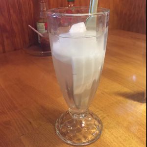 Coconut water at Merit Vegan Restaurant in Sunnyvale