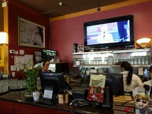 the takeout and checkout counter at Merit Vegan Restaurant in Sunnyvale