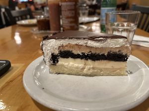 Chocolate hazelnut pie   at Merit Vegan Restaurant in Sunnyvale