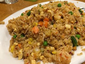 Thai fried rice (SO GOOD) at Merit Vegan Restaurant in Sunnyvale