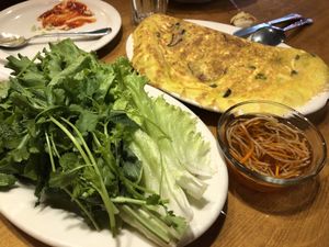 Vietnamese crepe at Merit Vegan Restaurant in Sunnyvale