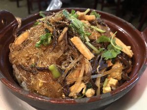 House special rice clay pot (SO GOOD) at Merit Vegan Restaurant in Sunnyvale