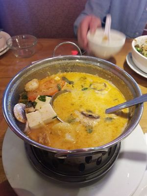 Tom Kha Soup at Merit Vegan Restaurant in Sunnyvale