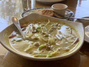 Potato curry at Merit Vegan Restaurant in Sunnyvale