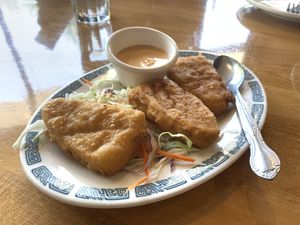 Fish sticks at Merit Vegan Restaurant in Sunnyvale