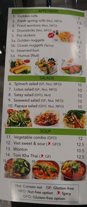 Menu 2 of 6 at Merit Vegan Restaurant in Sunnyvale