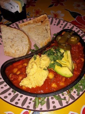 Veganized chick peas at The Garnet Cafe in Coeur D Alene