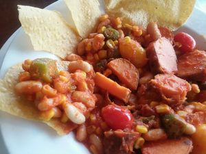 Closeup of "Southern Roots" dish. Pic taken on 5/20/18. at Riverwalk at Tin City in Naples