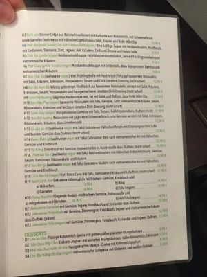 Menu at Pho 68 in Euskirchen