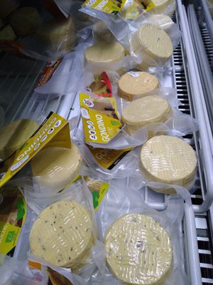 Vegan cheese at Vegetaria in Bari