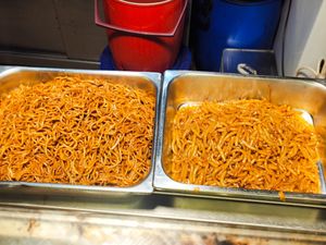 Mee and mitaimak at Fo Yuan Vegetarian Stall in Central Singapore