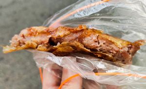 Fried yam roll at Fo Yuan Vegetarian Stall in Central Singapore