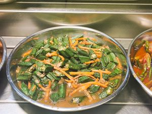 Lady fingers at Fo Yuan Vegetarian Stall in Central Singapore
