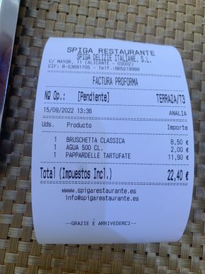   at Spiga in Alicante